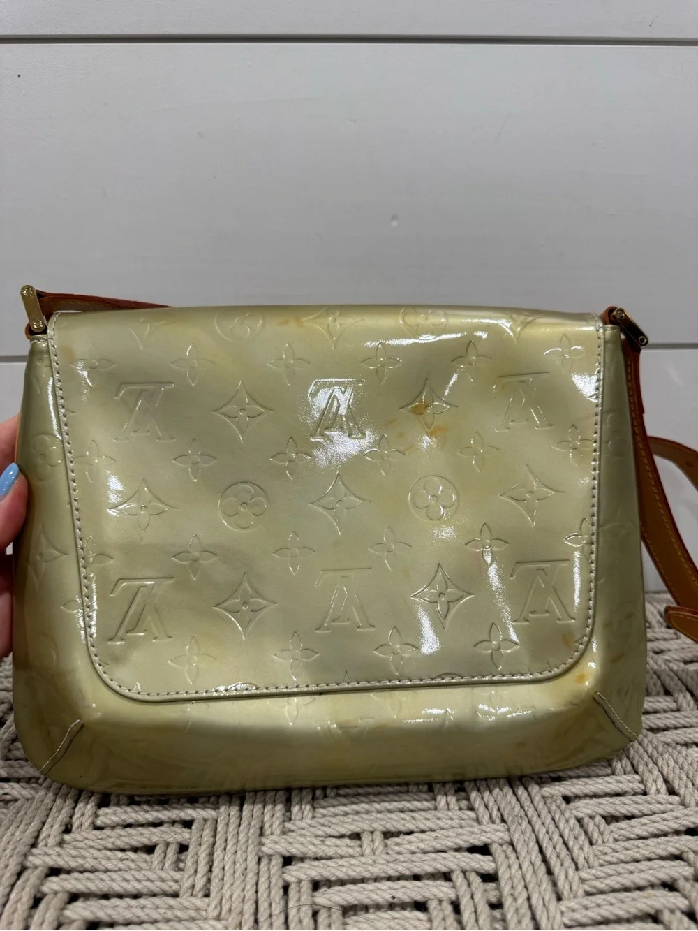 Louis Vuitton Vintage gold monogram Vernis Thompson Street shoulder bag